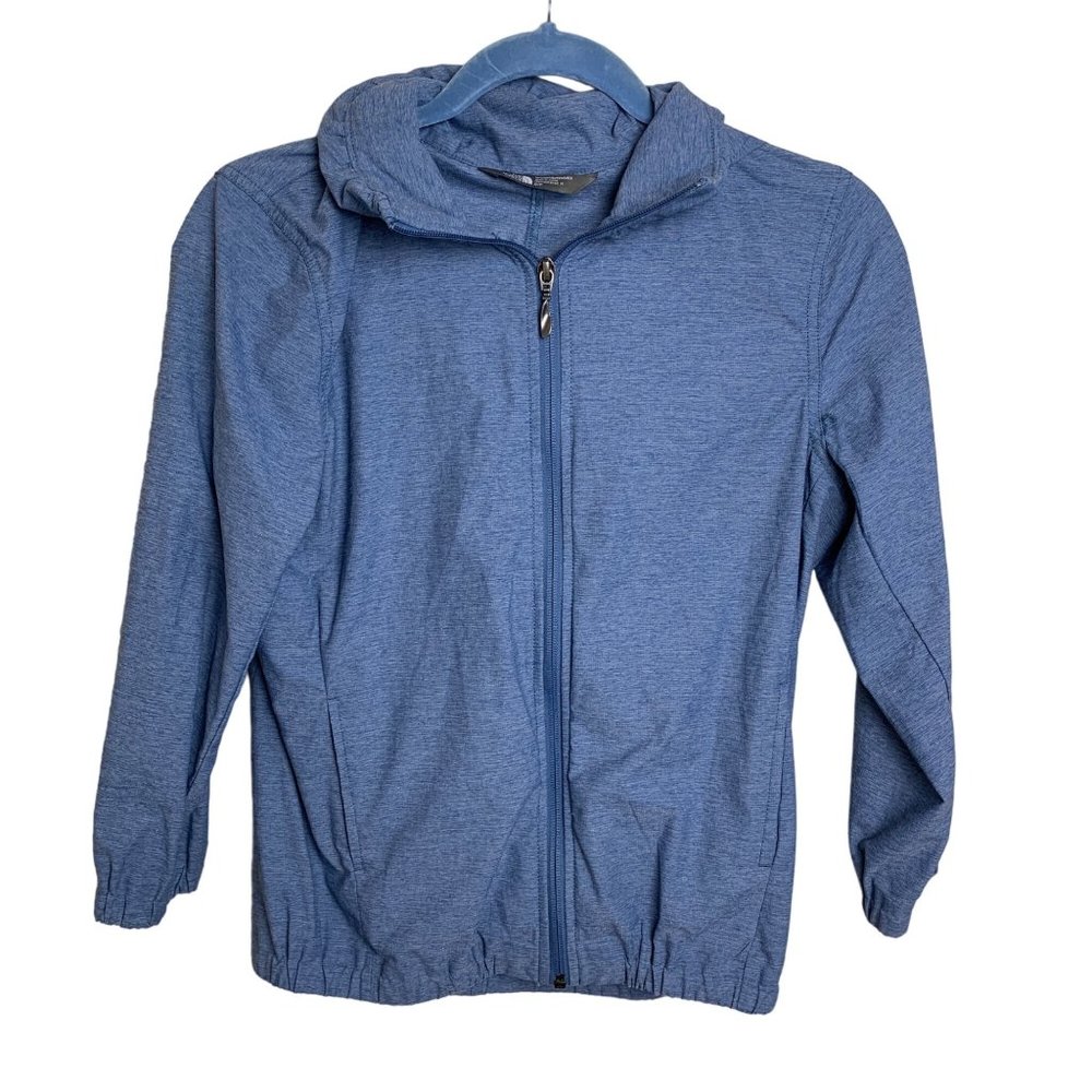 The North Face Blue Hooded Lightweight Windbreaker Jacket Women's Small